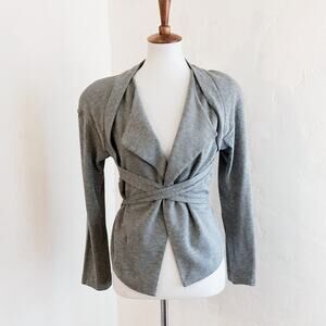 Magdalena Valevska Wrap Jersey Blazer Top | Size 8 | Made in Australia